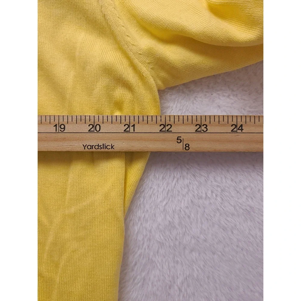 Brooks‎ Brothers Men's Supima Cotton V-Neck Sweater Yellow L Long sleeve New NWT